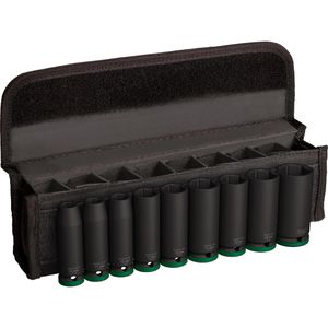 Bosch Steckschlüssel PRO Impact Socket, 9-teilig, 10 - 27mm Schlüsselweite - 77mm Länge, 1/2 Zoll