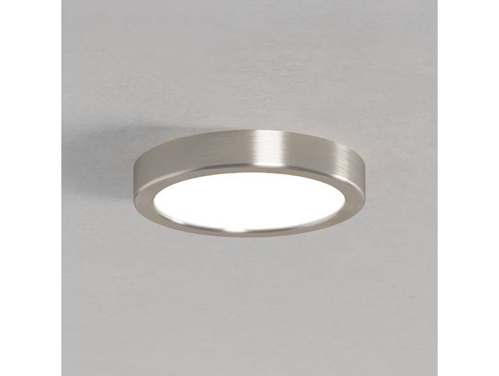 Plafonnier LED rond Ø 17cm Argenté/Argenté Acier laqué Polycarbonate LED Module LED