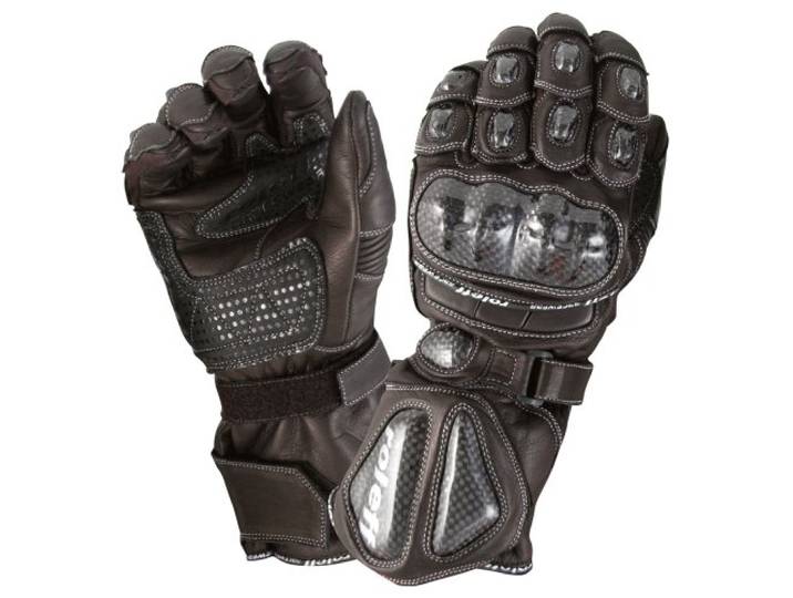 ROLEFF RO67 Premium Leder Motorradhandschuh mit Aramid Verstärkungen - Knöchelschutz, Handrückenverstärkung, und Komfort-Stretchzonen - Lange Stulpe und Antirutsch Material, Schwarz, XL