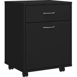 vidaXL Rollschrank Schwarz 45x38x54 cm Holzwerkstoff