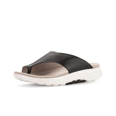 Zehentrenner GABOR "Zehentrenner", Damen, Gr. 40,5, schwarz, Schuhe Zehentrenner