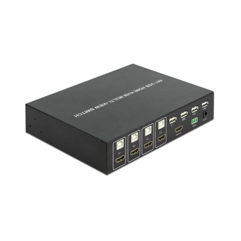 Delock KVM 4 in 1 Multiview Switch 4 x HDMI mit USB 2.0