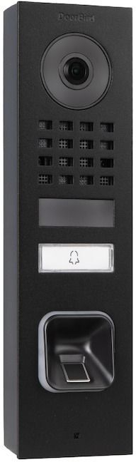 ekey D1101FV DoorBird IP-Türsprechanlage Aufputz Graphitschwarz mit ekey sLine Fingerprint