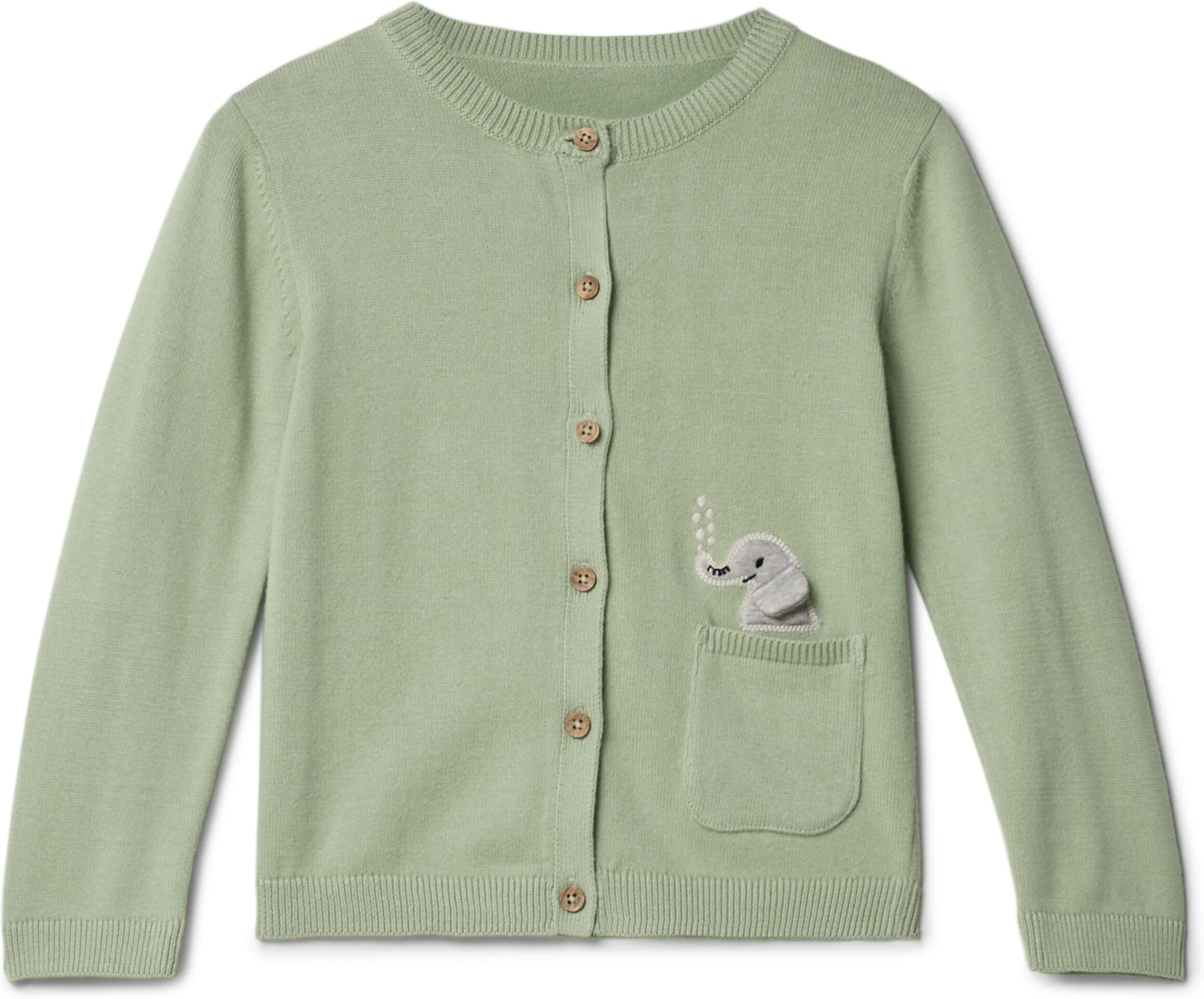 Tchibo - Kinder-Strickjacke mit Applikation - Baby - Gr. 74/80 - olivgrün