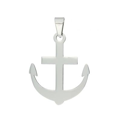 Kettenanhänger ADELIA´S "zeitloser Anker Anhänger aus Edelstahl", schwarz, Schmuckanhänger, Damen, Edelstahl, Kettenanhänger