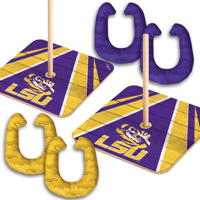 Skip's Garage LSU Tigers NCAA Horseshoe Bag Toss Game