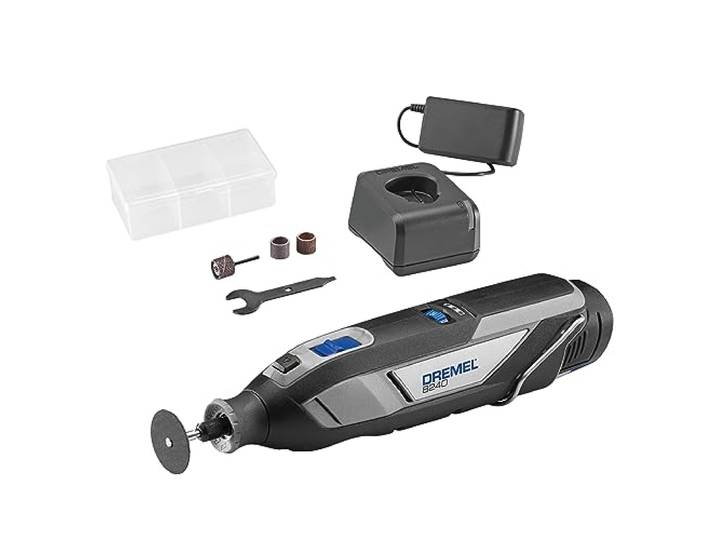 Dremel 8240 Outil rotatif sans fil\, batterie Lithium-Ion 12V 2Ah - Outil multifonction avec 5 accessoires\, vitesse variable 5.000-35.000 tr/min et charge rapide