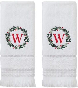 SKL Home Wreath Monogram Hand Towel (2-Pack)