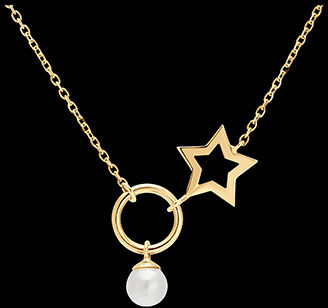 Edenly Halskette Abundance - Stern - 9 Karat Gelbgold und Perle