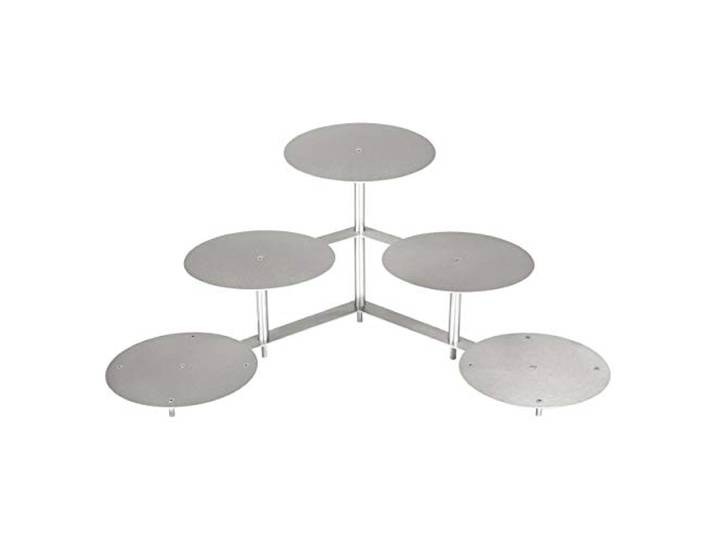 edelstahlheini.de Aluminium Tortenetagere Tortenständer Rund Hochzeit 3 Etagen 5 Platten Durchmesser Ø 26 cm Etagere (Ø 5X 26 cm)