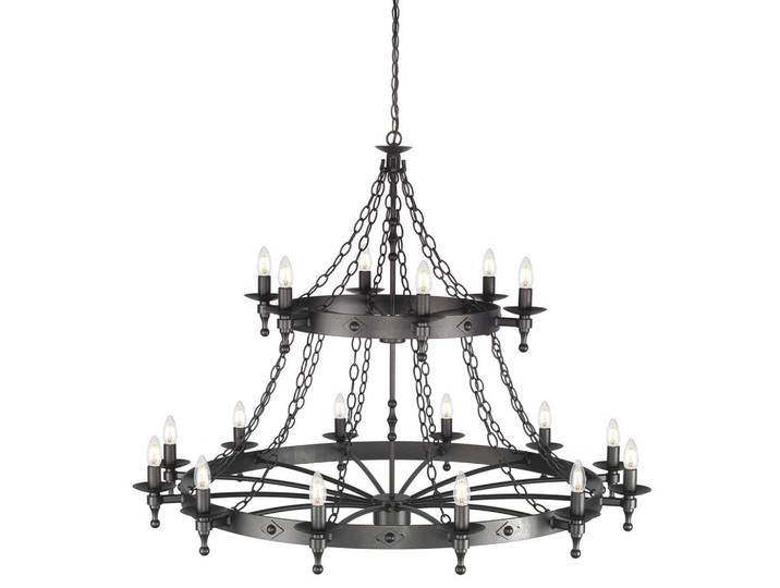 Elstead Lighting Kronleuchter, Graphitfarben, Metall, 104 cm, RoHS, Lampen & Leuchten, Innenbeleuchtung, Kronleuchter