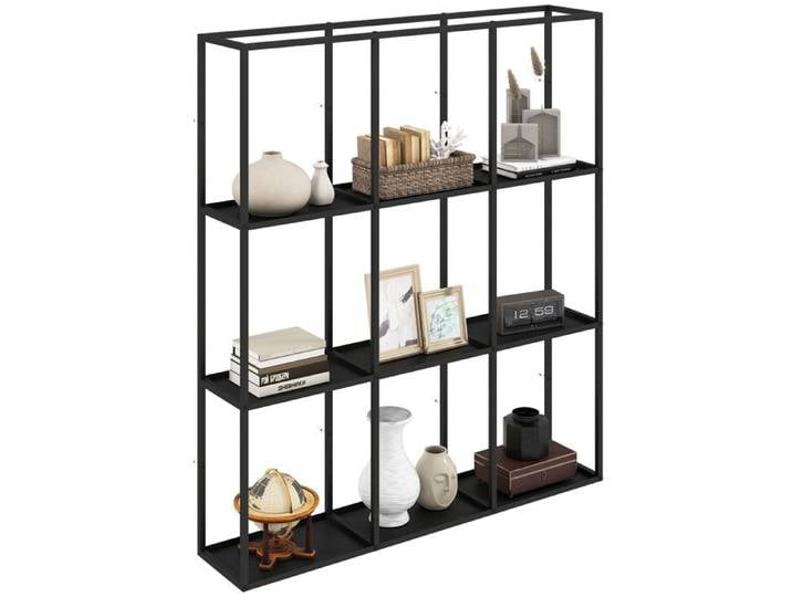 Étagère murale - HOMCOM - 9 compartiments - pour objets de collection - design modulaire robuste - métal - 87 5x18x100cm - noir