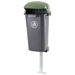 Hardwex Standabfallbehälter Urban 50 l, schwarz/grün