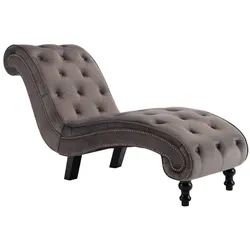 vidaXL Chaiselongue Grau Samt