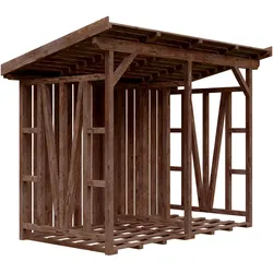 Skan Holz Holzunterstand Max 1 nussbaum