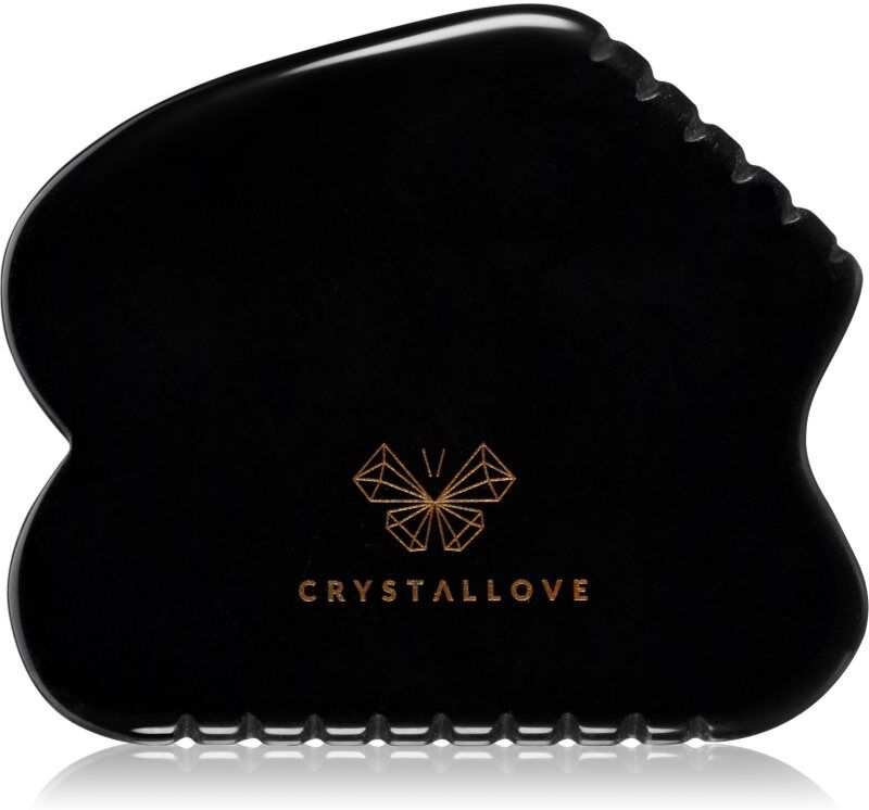 Crystallove Black Obsidian Contour Gua Sha Massage Hilfsmittel 1 St.