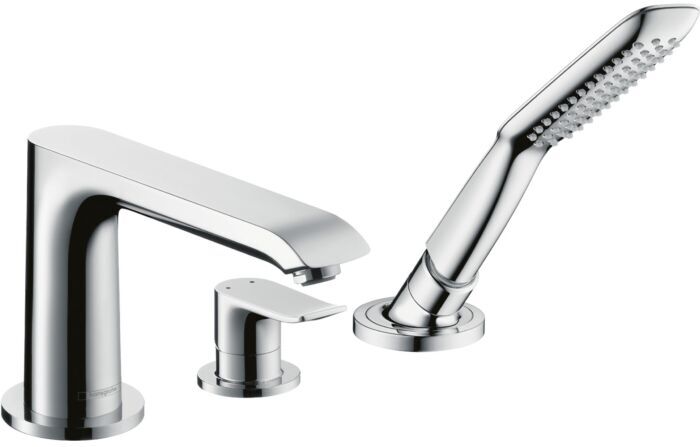 Hansgrohe Metris Wannen Armatur 31190000 3 Loch Wannenrand Armatur, chrom