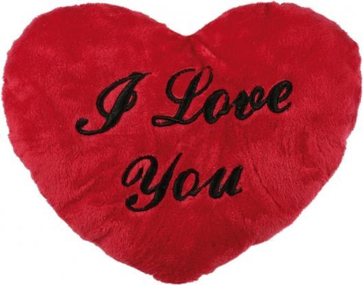 Pluche I Love You kussen 35 cm