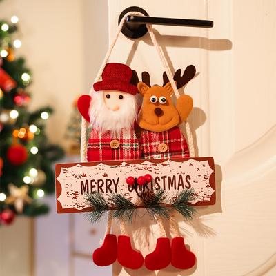 Discount Dollar Deals Double Headed Snowman Reindeer Door Pendant, Christmas Door Decoration, Window Indoor Scene Decoration Pendant Double Headed Snowman Reindeer Door Pendant, Christmas Door Decoration, Window Indoor Scene Decoration Pendant