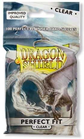 Dragon Shield Perfect Fit Toploading Clear/Clear Sleeves for Trading Cards, 100 Sleeves, Arcane Tinmen