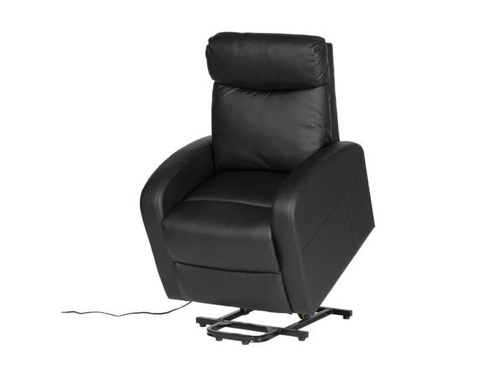 Fauteuil électrique inclinable en simili noir