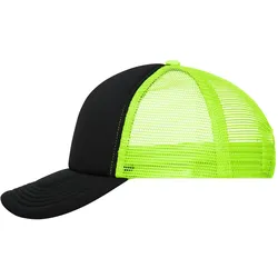 Mesh Basecap "MB070" 5-Panel-Polyester - black/neon-yellow