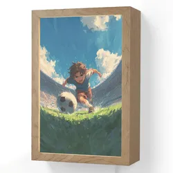 WANDLEUCHTE Stadion - Fußballer - Ball Wandlampe 20x30 cm Wandlampe