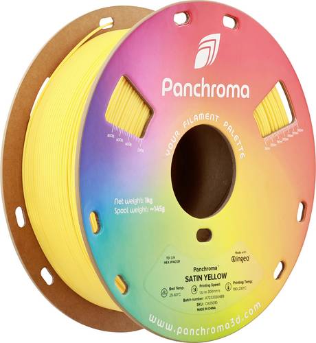 Polymaker CA05010 Panchroma Satin Filament PLA Satiniert, hohe Steifigkeit 1.75mm 1000g Gelb 1St.
