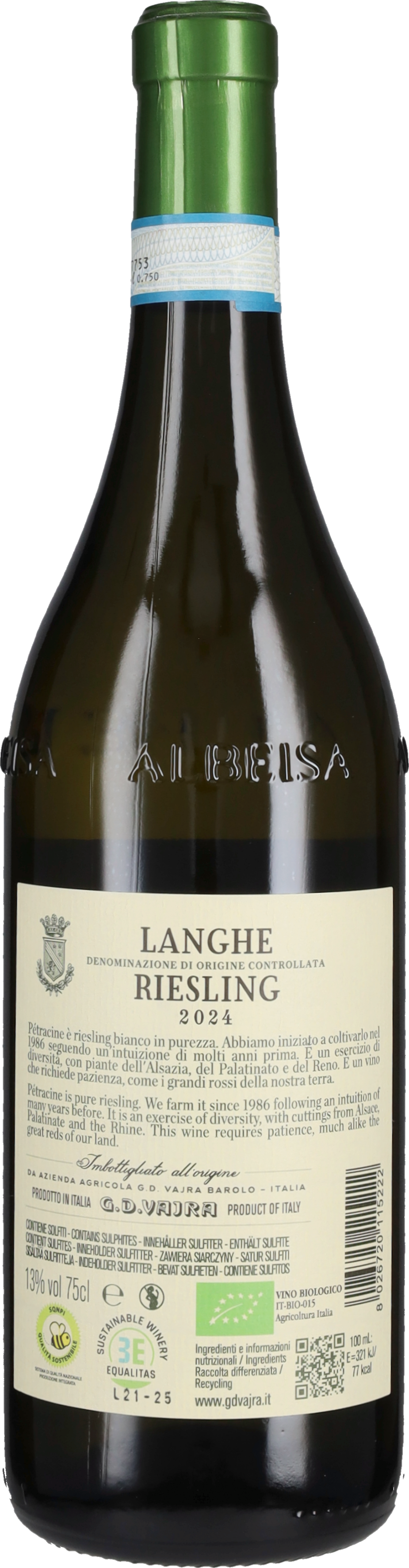 Riesling 'Petracine' Vajra 2024