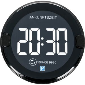 OOONO Parkscheibe P-DISC NO2 dark, elektronisch, mit Knopfzelle, mit Zulassung, schwarz
