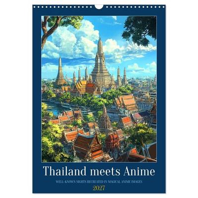 Thailand meets Anime (Wall Calendar 2027 DIN A3 portrait), CALVENDO 12 Month Wall Calendar