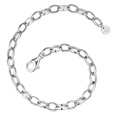 Charm-Armband GLANZSTÜCKE MÜNCHEN "GSM2165" Gr. 19, silber, Armbänder, Damen, 19, Silber 925 (Sterlingsilber), Charm-Armband, aus Sterling Silber