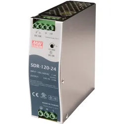 SNT MW-SDR120-12 - Schaltnetzteil, Hutschiene, 120 W, 12 V, 10 A