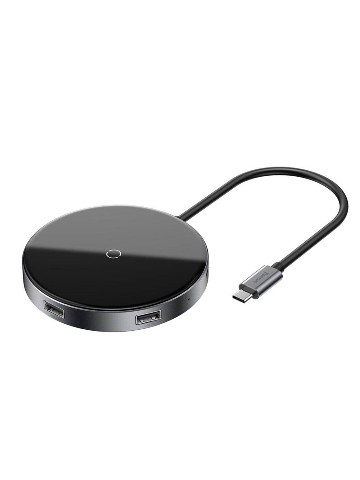 Baseus Mirror series Qi charger and USB-C hub with HDMI 2xUSB 2.0 1xUSB 3.0 and PD USB-Hubs