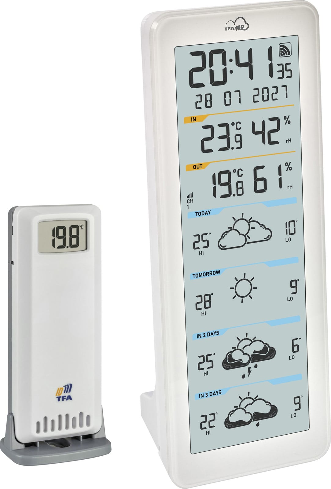 TFA Dostmann TFA.me 35.8108.02 ID-06 Draadloos weerstation met WLAN-functionaliteit