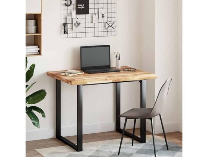 KTHLBRH Rechteckige Tischplatte 100 x 80 x 4 cm Massivholz Akazie Oberfläche und geölt, glatte Oberfläche, pflegeleicht, Dicke 4 cm, robust und stabil