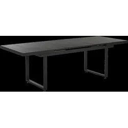GARTENTISCH 180-240/90 cm Metall Schwarz Valcanetto