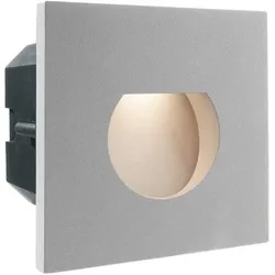 Deko-Light Abdeckung RUND für LED Wandeinbauleuchte LIGHT BASE II COB OUTDOOR, 10 x 10cm, Abstrahlwinkel 63°, Silbergrau D-930423