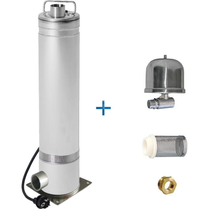 Ewuaqua Tauchdruckpumpe iDiver Inox 6-60 plus L mit schwarzer Entnahme