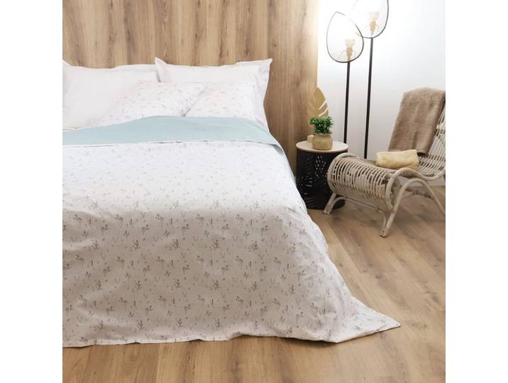 Parure housse de couette coton 120 gr jade
