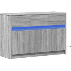 Helloshop26 - TV-Möbel Multimedia Regal Fernseher Anrichte Fernsehschrank Esszimmer Wohnzimmer Schlafzimmer mit LED sonoma 91 x 34 x 02_0026502