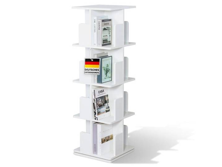 Bibliothèque Indiana Blanc 40 x 40 x 129 cm 4 étages