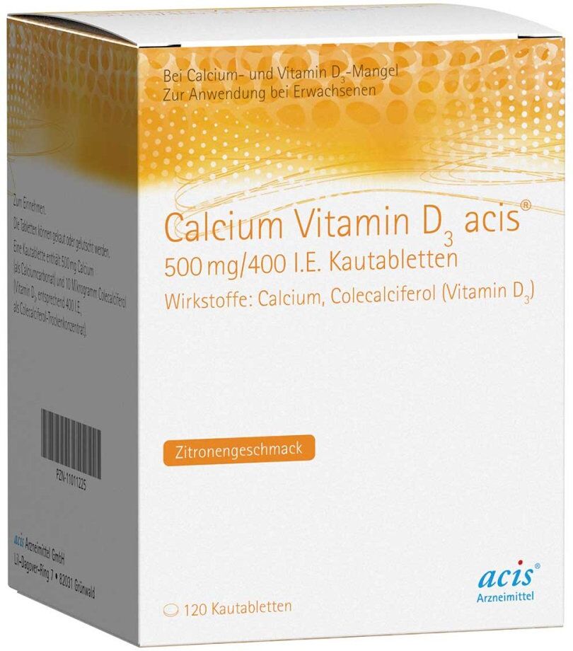 Calcium Vitamin D3 acis 500mg/400 internationale Einheiten