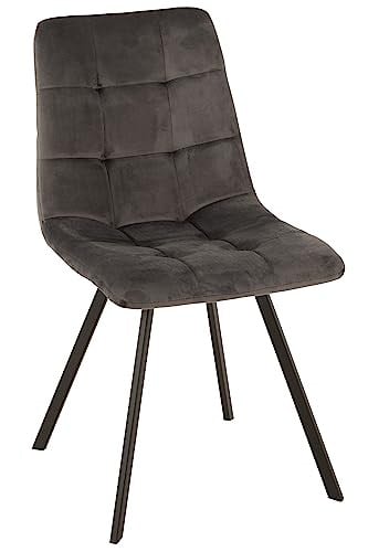 J-Line Morgan Stoel - Grijs - Textiel en Metaal - 2 stuks