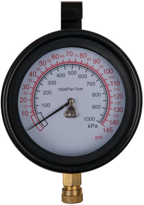 KS Tools Manomètre Ø 100,0 mm, 0 - 10 bar avec raccord rapide 1/4