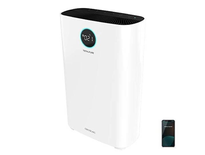 Cecotec Purificateur d'air TotalPure Connected 7500 Connected Purificateur d’air avec 600 CADR\, 200 m3 de surface couverte\, écran LED et contrôle via Wi-Fi. (7500 Connected)