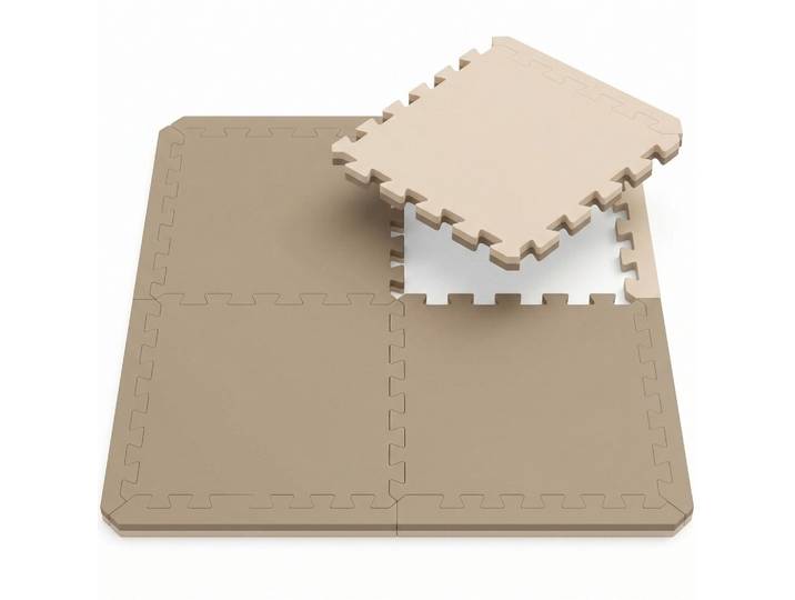 BODENSCHUTZMATTE 63x63x2 cm, 8er Set, Braun