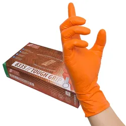 Nitril Einweghandschuhe "TOUGH GRIP N" orange | 50 Stk. - 11 (XXL)