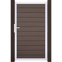 KAHRS Solid BPC-Zauntor Universal, Terra, 4x180x100 cm, 1-flügelig, Alu-Rahmen EV1