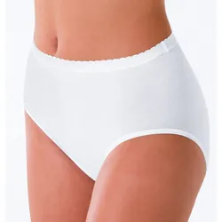 Pompadour Pur Taillenslip 3er Pack | 42 | Weiss (PO-0060)